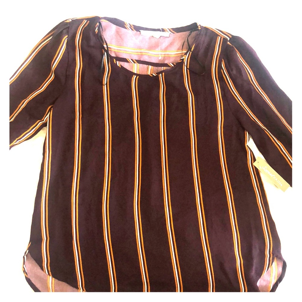 Beautiful plum color stripe top